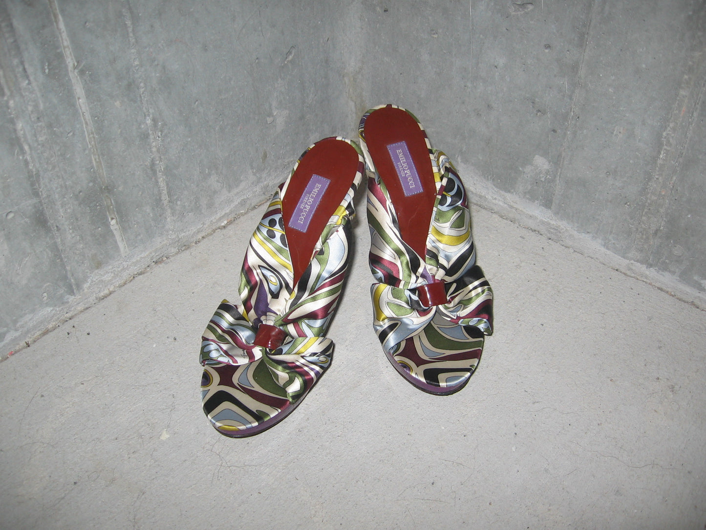 Emilio Pucci satin heels