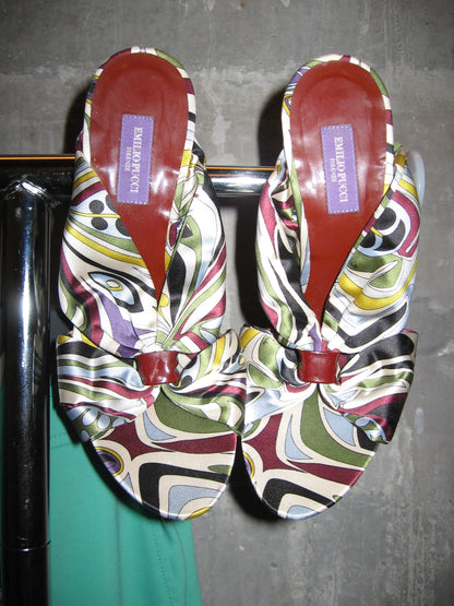 Emilio Pucci satin heels