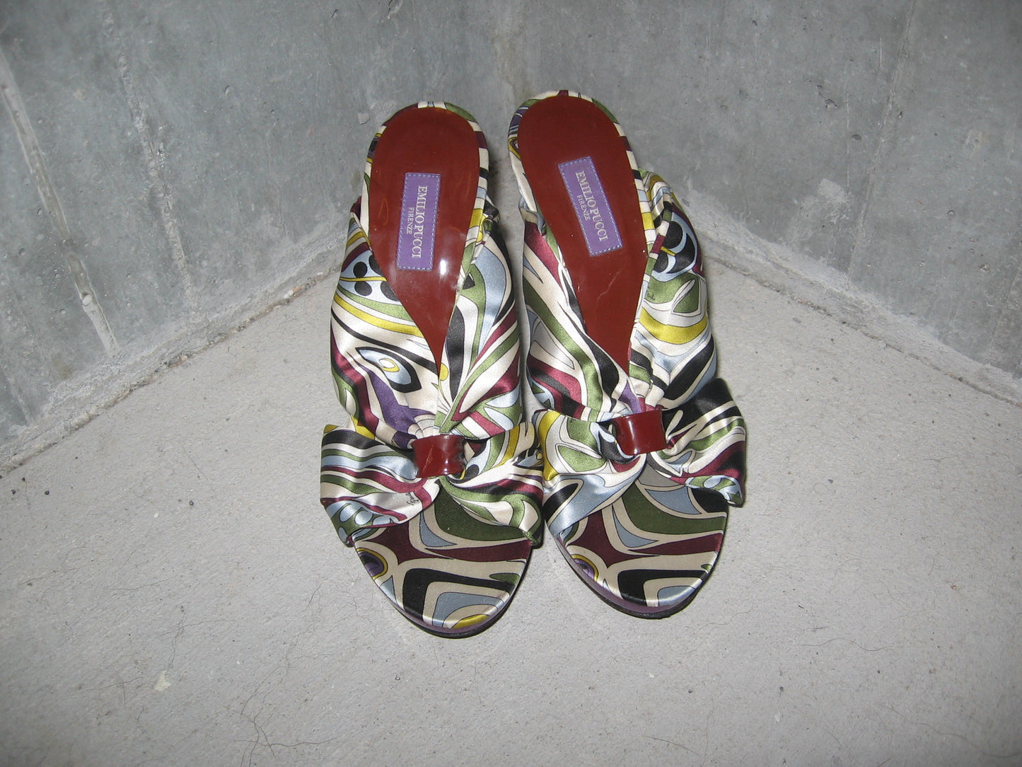 Emilio Pucci satin heels