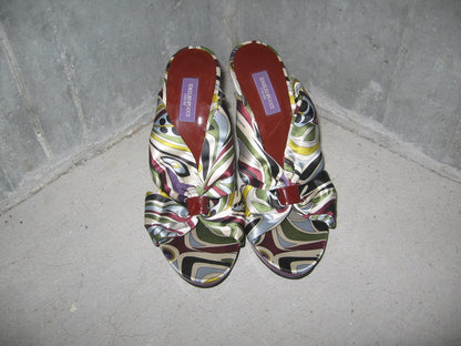 Emilio Pucci satin heels