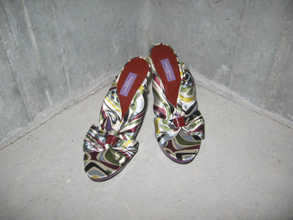 Emilio Pucci satin heels